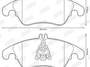 Дискові гальмівні колодки JURID 573291J (комплект)