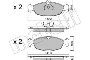 Дискові гальмівні колодки METELLI 2200770 Комплект