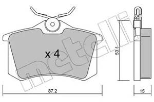 Дискові гальмівні колодки METELLI 2201000 Комплект