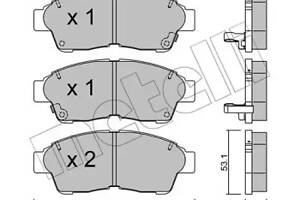 Дисковые тормозные колодки METELLI 2201490 Комплект