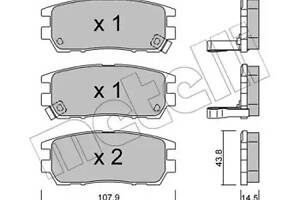 Дискові гальмівні колодки METELLI 2201510 Комплект