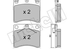 Дискові гальмівні колодки METELLI 2201631 Комплект