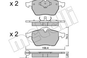 Дискові гальмівні колодки METELLI 2201812 Комплект