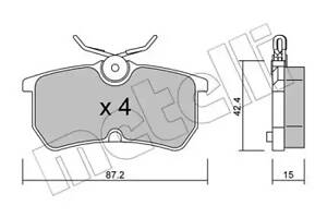 Дискові гальмівні колодки METELLI 2203170 Комплект
