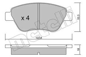 Дисковые тормозные колодки METELLI 2203211 Комплект