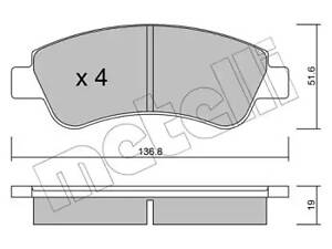 Дисковые тормозные колодки METELLI 2203270 Комплект