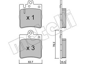 Дисковые тормозные колодки METELLI 2203440 Комплект
