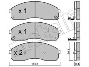 Дискові гальмівні колодки METELLI 2203740 Комплект