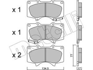 Дискові гальмівні колодки METELLI 2204540 Комплект