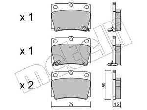 Дискові гальмівні колодки METELLI 2204840 Комплект