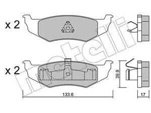 Дискові гальмівні колодки METELLI 2205220 Комплект