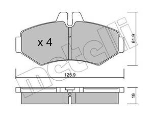 Дисковые тормозные колодки METELLI 2205720 Комплект