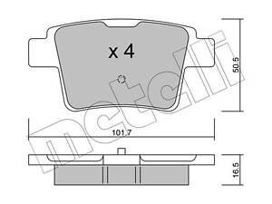 Дискові гальмівні колодки METELLI 2206770 Комплект