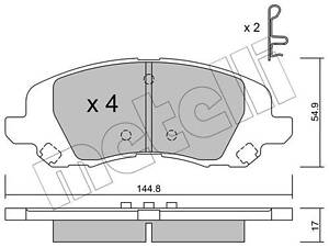 Дискові гальмівні колодки METELLI 2208610 Комплект