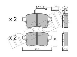 Дисковые тормозные колодки METELLI 2208950 Комплект