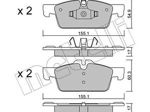 Дискові гальмівні колодки METELLI 2209160 Комплект