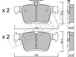 Дискові гальмівні колодки METELLI 2209510 Комплект