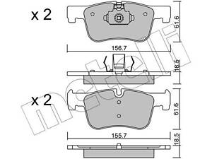 Дисковые тормозные колодки METELLI 2209600 Комплект