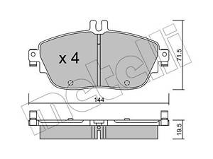 Дисковые тормозные колодки METELLI 2209650 Комплект