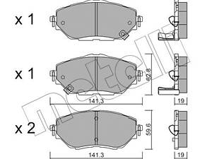 Дискові гальмівні колодки METELLI 2210880 Комплект
