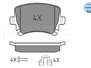 Дисковые тормозные колодки MEYLE 252391417, зад., 04- (L=105mm)