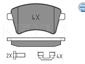 Дисковые тормозные колодки MEYLE 252469318 пер., R15-16, RENAULT Kangoo, 08-