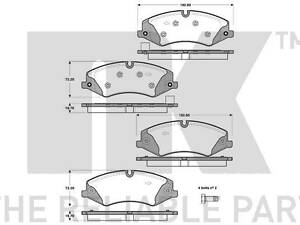 Дискові гальмівні колодки NK 224032 перед. Land Rover /Range Rover III/ Range Rover Sport 4.4Td-5.0V8 04.09-