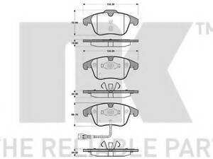 Дисковые тормозные колодки передний Audi Q3 11-/VW Sharan II (7N1) 10-