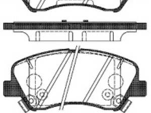 Дисковые тормозные колодки REMSA 148802 передние, Hyundai Accent, i20; Kia Rio 11-