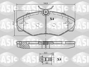 Тормозные дисковые колодки SASIC 6214007 пер., 01- (тип LUCAS)