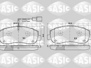 Дискові гальмівні колодки SASIC 6214022 , пер., 10-