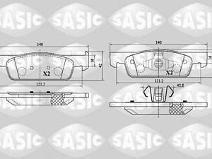 Дисковые тормозные колодки SASIC 6214029