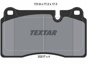 Дискові гальмівні колодки TEXTAR 2021701 Комплект , COTEC, Land Rover, 2.7-4.4, 276DT, 05-