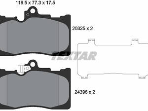 Дискові гальмівні колодки TEXTAR 2032501