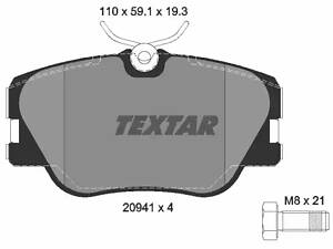 Дискові гальмівні колодки TEXTAR 2094102 Комплект