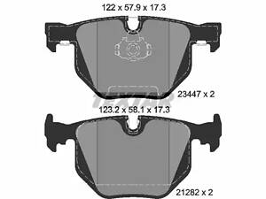 Дисковые тормозные колодки TEXTAR 2344702 задние, BMW 7 (E65) 01-08