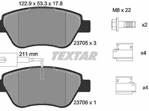 Дисковые тормозные колодки TEXTAR 2370502