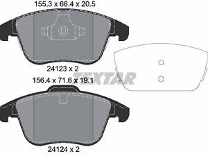 Дискові гальмівні колодки TEXTAR 2412305 пер., FORD/LAND ROVER/VOLVO, 1.6-3.2, 07-