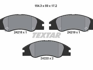 Дисковые тормозные колодки TEXTAR 2421801 передние, комплект