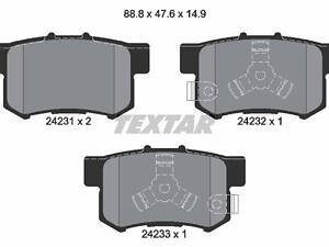 Дисковые тормозные колодки TEXTAR 2423101 Комплект