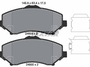 Дисковые тормозные колодки TEXTAR 2460402