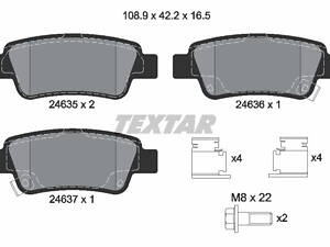 Дискові гальмівні колодки TEXTAR 2463501 Комплект