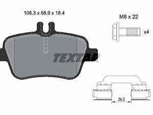 Дискові гальмівні колодки TEXTAR 2484805