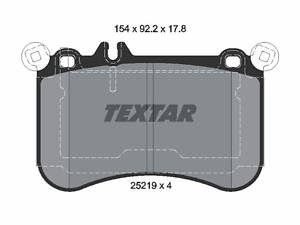 Дискові гальмівні колодки TEXTAR 2521902 Комплект