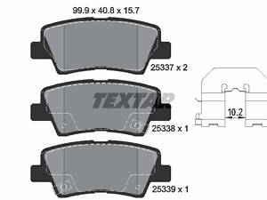 Дискові гальмівні колодки TEXTAR 2533701 Комплект