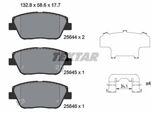 Дискові гальмівні колодки TEXTAR 2564401