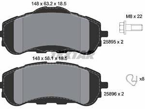 Дисковые тормозные колодки TEXTAR 2589501