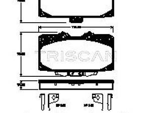 Дисковые тормозные колодки TRISCAN 811068181 Комплект