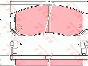 Дисковые тормозные колодки TRW GDB1128 CHRYSLER (USA) - HYUNDAI - MITSUBISHI - PLYMOUTH (Chrysler) Sebring/Sant