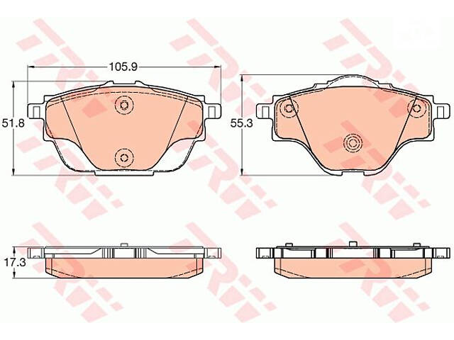 Дискові гальмівні колодки TRW GDB2034